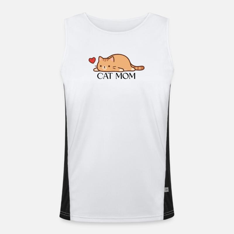 CAT MOM Funktionelles Kontrast-Tank Top für Männer 