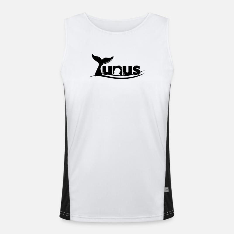 Logo Yunus Dolphin Design – Minimaliste Débardeur respirant contrasté Homme 