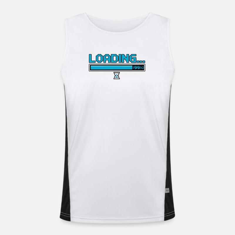 Pixel-Ladebar mit Sanduhr Funktionelles Kontrast-Tank Top für Männer 