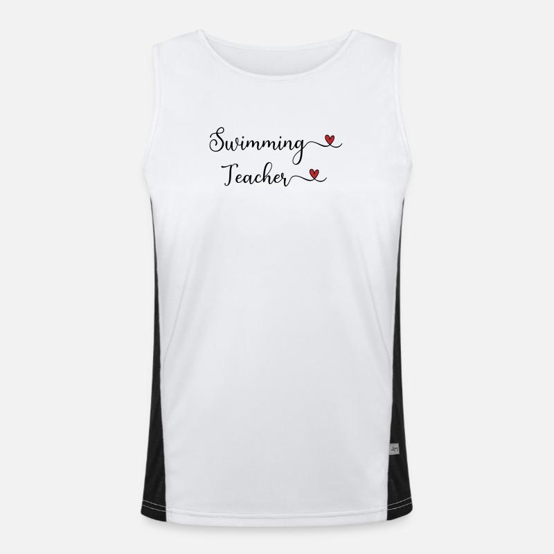 Swimming instructor - Men's Functional Contrast Tank Top  - white/black