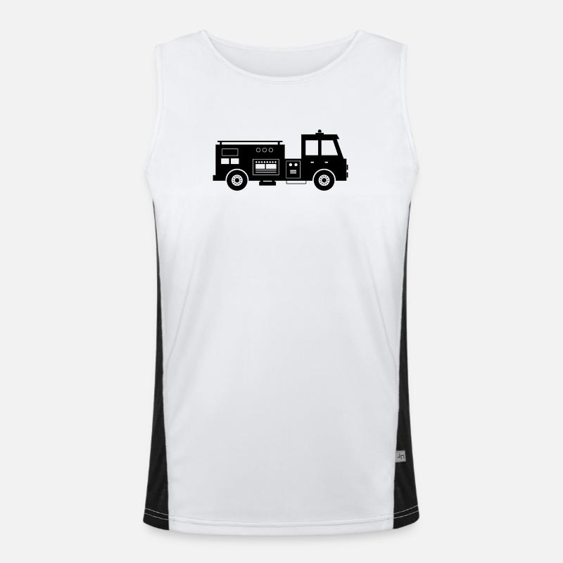 Fire truck Men's Functional Contrast Tank Top 