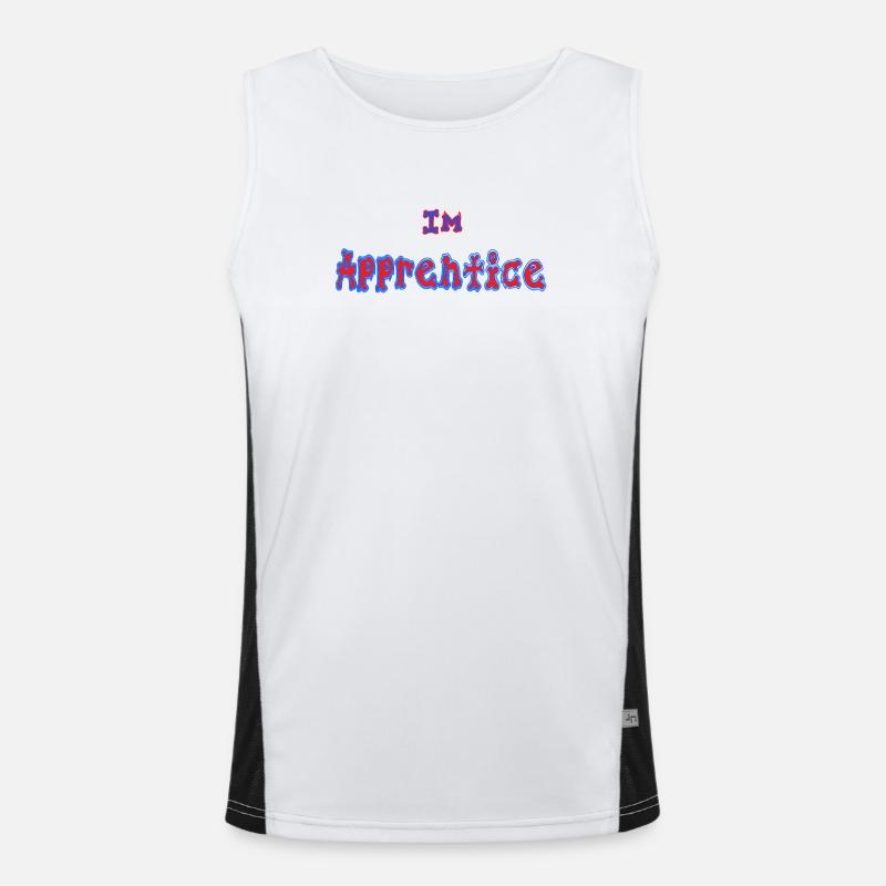 I-m_Apprentice - Men's Functional Contrast Tank Top - white/black