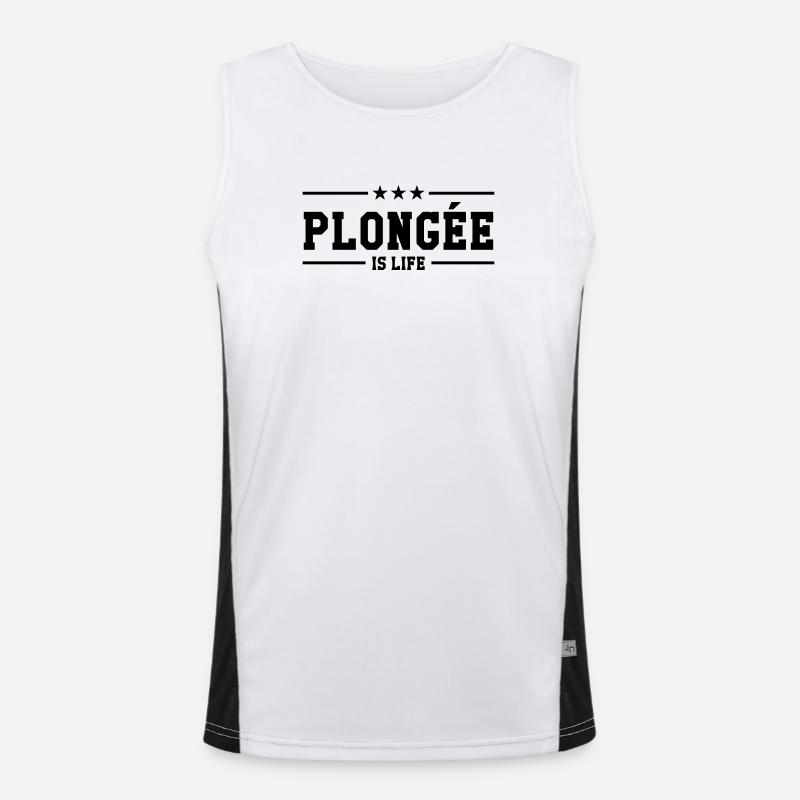 Plongée is life Débardeur respirant contrasté Homme 
