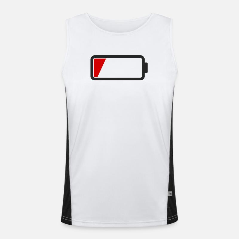 battery empty Men's Functional Contrast Tank Top 