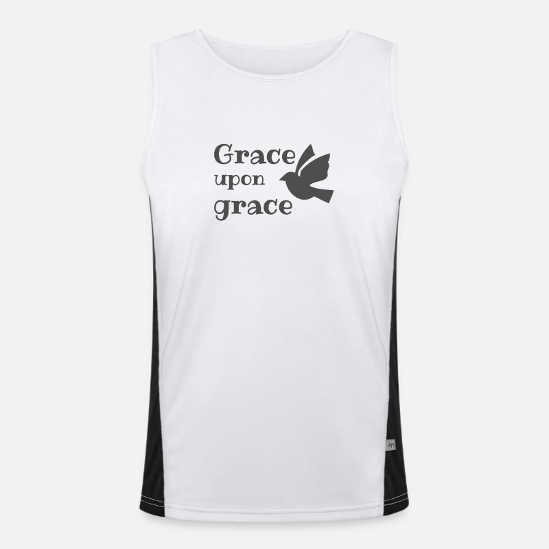 Christian Design Grace Upon Grace mit Dove Funktionelles Kontrast-Tank Top für Männer 