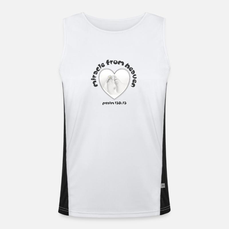 Christian Design Miracle from Heaven Psalm 139 Men's Functional Contrast Tank Top 