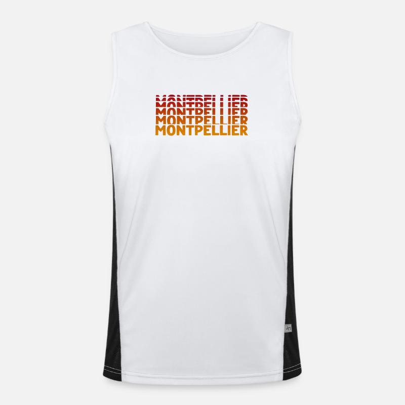 Montpellier Typography Men's Functional Contrast Tank Top 