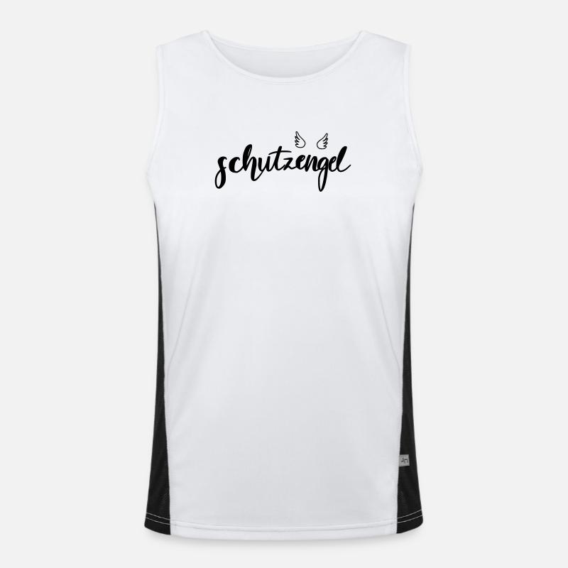 Schutzengel Flügel Funktionelles Kontrast-Tank Top für Männer 