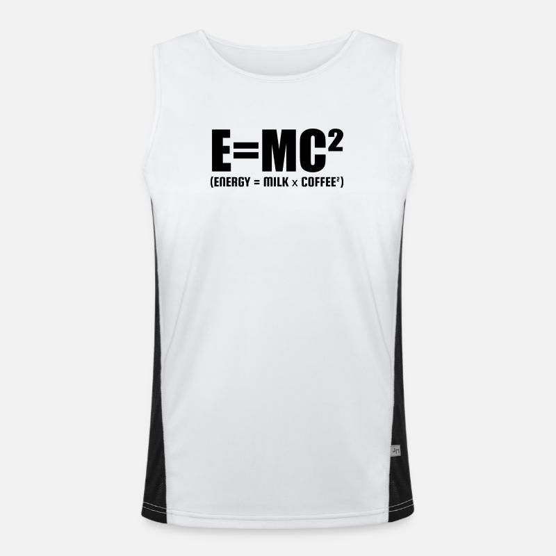 E=MC² (ENERGIE = MILCH x KAFFEE²) Funktionelles Kontrast-Tank Top für Männer 