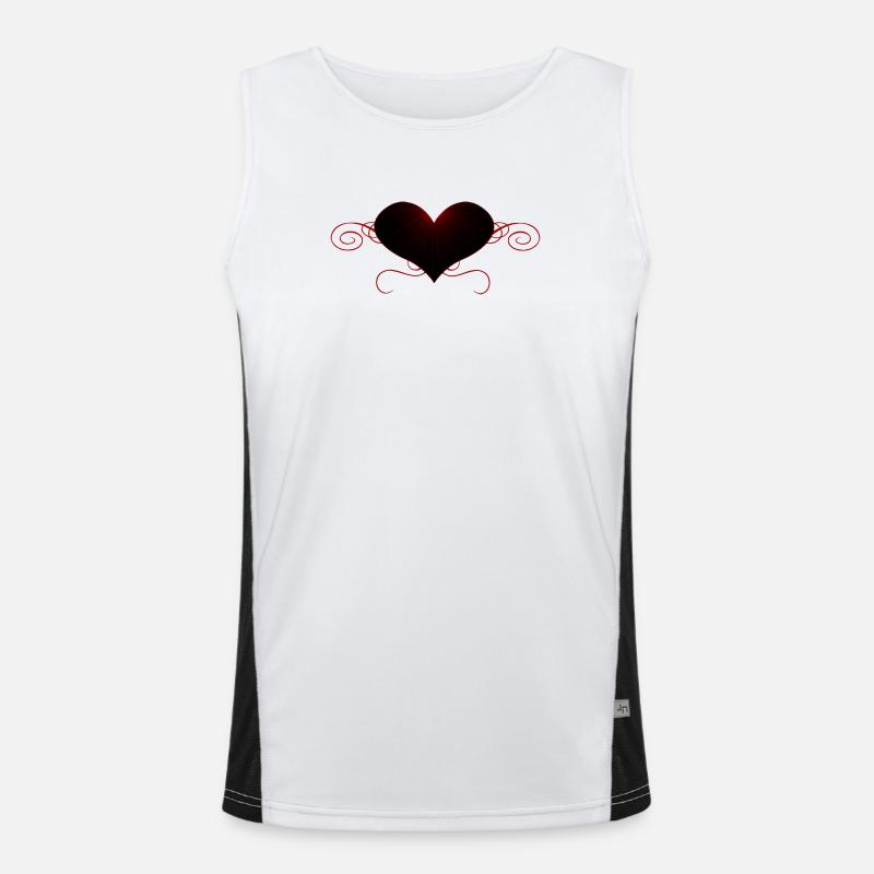 herzen, ranken, goth, geschenkidee frau, romantike Funktionelles Kontrast-Tank Top für Männer 