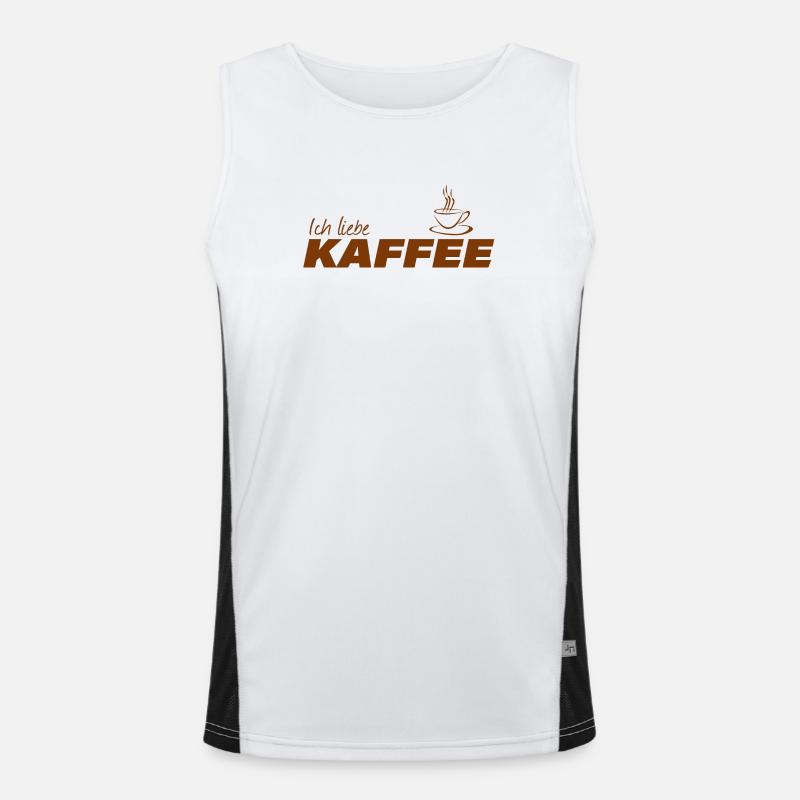 I love coffee Men's Functional Contrast Tank Top 