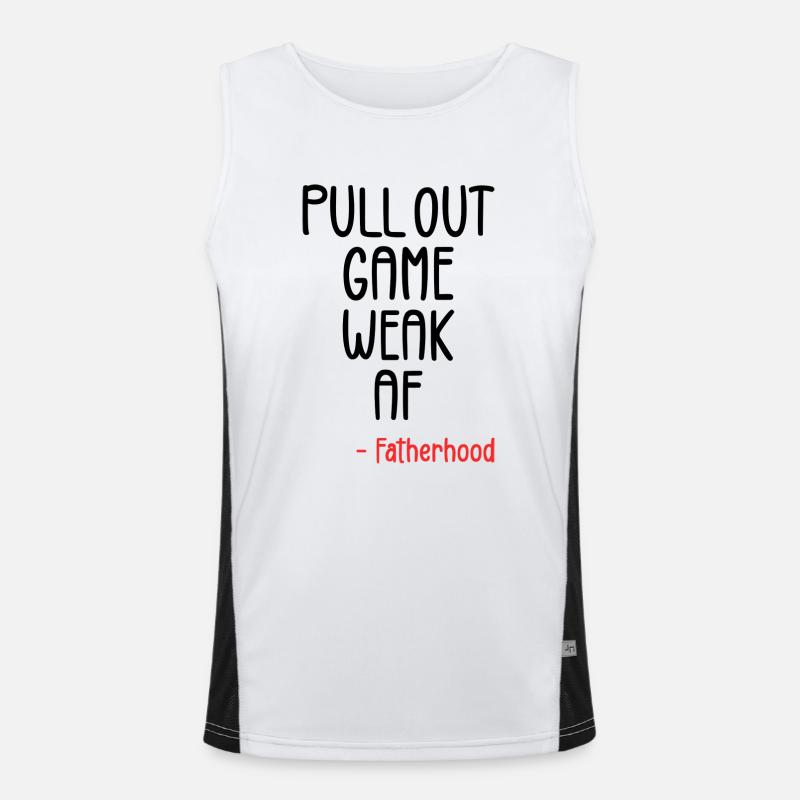 Pull out game weak af - Men's Functional Contrast Tank Top  - white/black