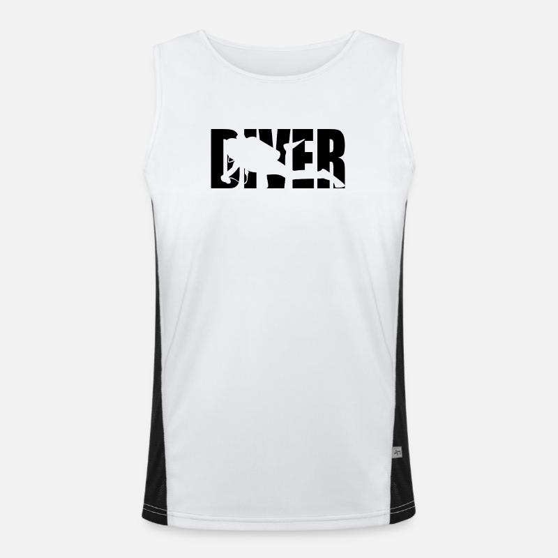 Classic Diver Design – Depth & Adventure Men's Functional Contrast Tank Top 