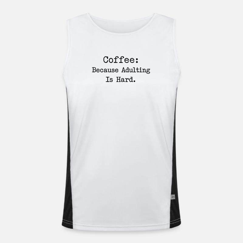 Kaffee Funktionelles Kontrast-Tank Top für Männer 