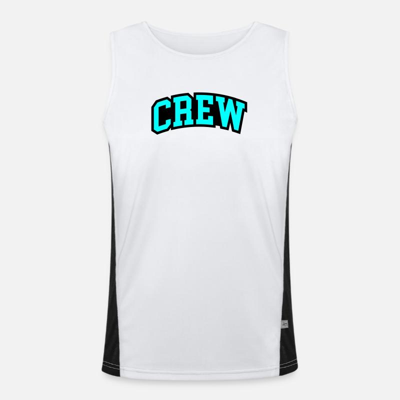 Crew lettering Men's Functional Contrast Tank Top 