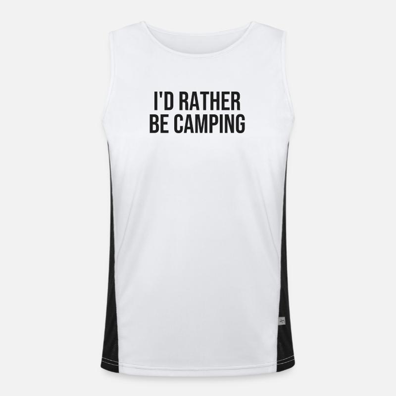 Camping rather than indoors Men's Functional Contrast Tank Top 
