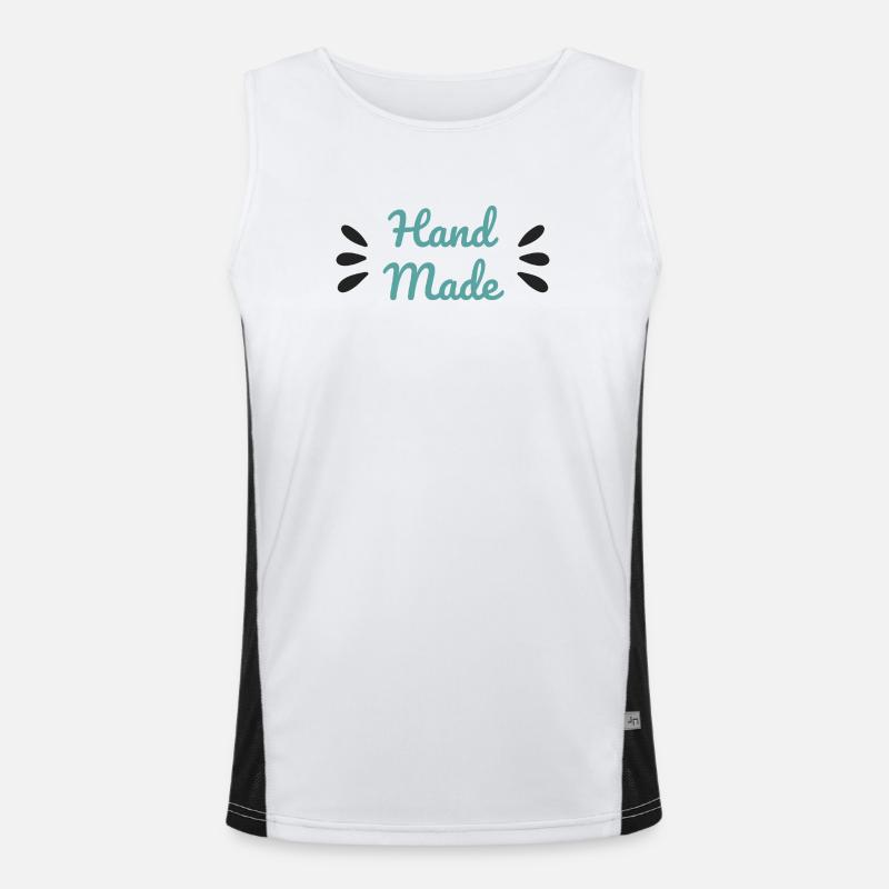 Handgemachtes Minimalistisches Bastelhemd im Skriptstil Funktionelles Kontrast-Tank Top für Männer 