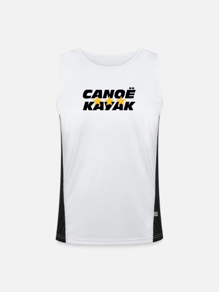 Canoë Kayak - Débardeur respirant contrasté Homme - blanc/noir