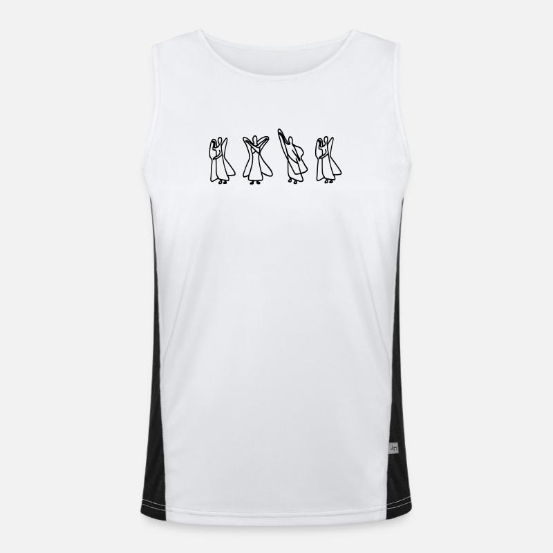 Waldorf Buchstaben "NEIN" Funktionelles Kontrast-Tank Top für Männer 