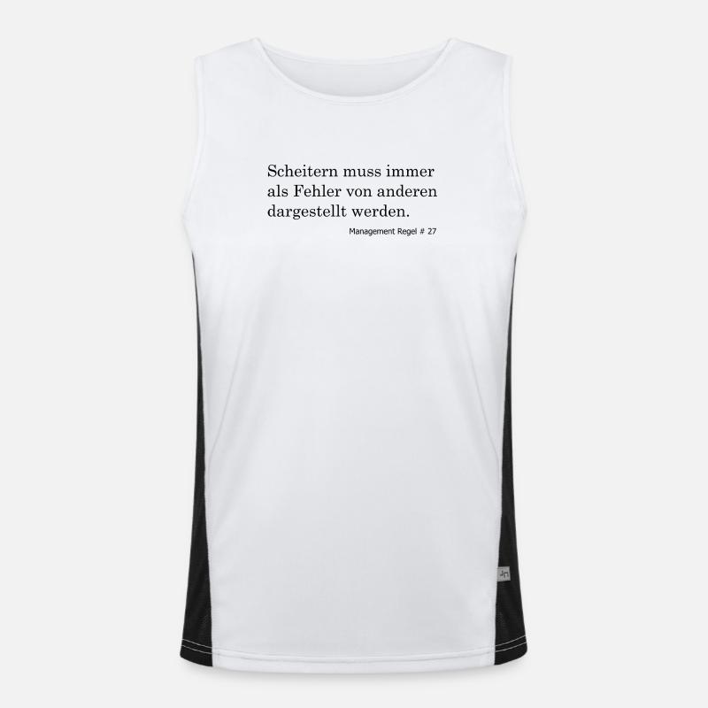 Scheitern immer auf andere Schieben Funktionelles Kontrast-Tank Top für Männer 