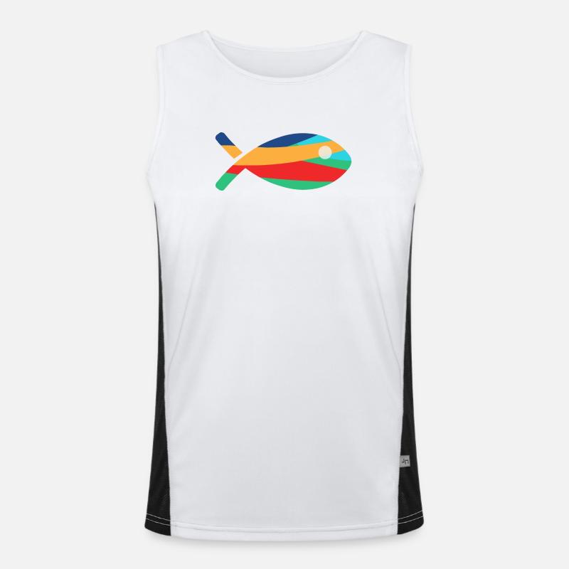 FISCH. Funktionelles Kontrast-Tank Top für Männer 