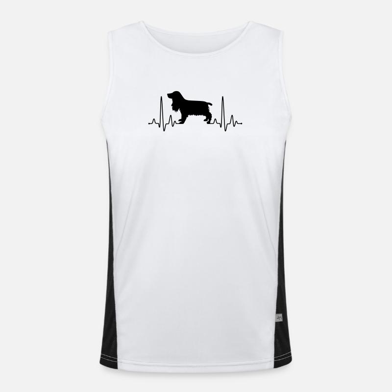 Cocker Spaniel Plus - Men's Functional Contrast Tank Top  - white/black