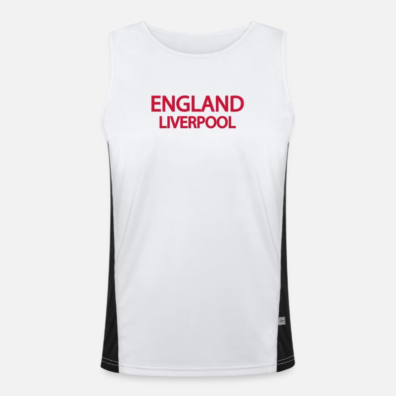 Englisch Liverpool Lyric Design Funktionelles Kontrast-Tank Top für Männer 
