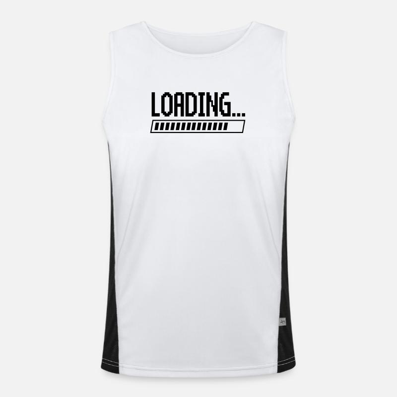 Loading - Men's Functional Contrast Tank Top  - white/black