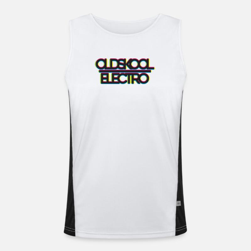 OldSchool Electro Neon 80s Men's Functional Contrast Tank Top 