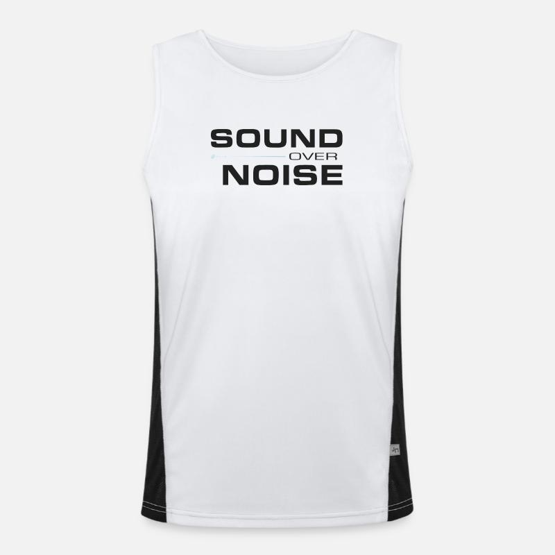 Sound Over Noise Funktionelles Kontrast-Tank Top für Männer 