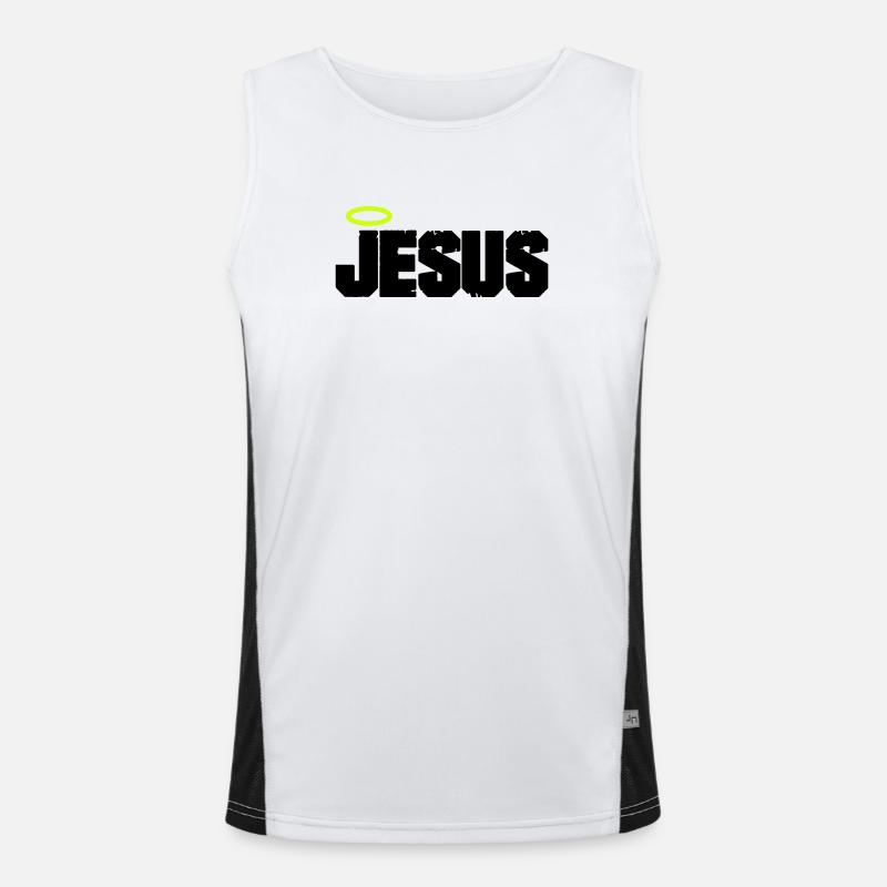 Jesus Christus Funktionelles Kontrast-Tank Top für Männer 