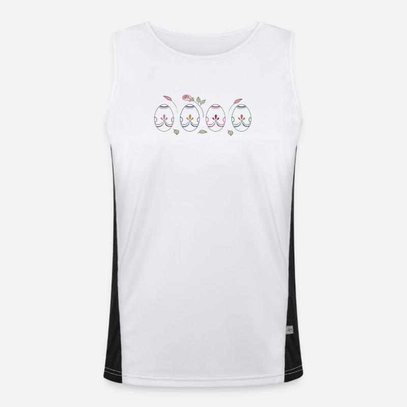 colorful Easter eggs Men's Functional Contrast Tank Top 