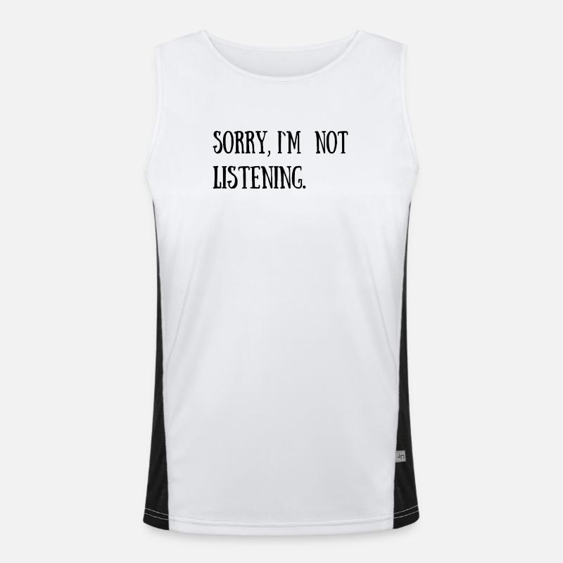 Funny Sarcastic Cool Quotes - Men's Functional Contrast Tank Top  - white/black