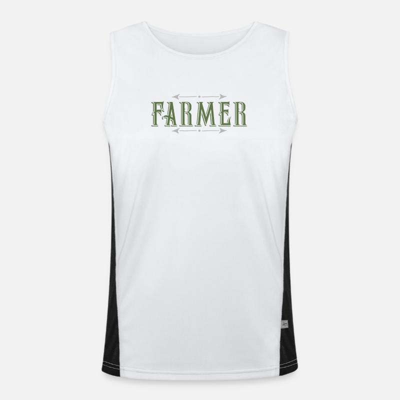 Farmer Funktionelles Kontrast-Tank Top für Männer 