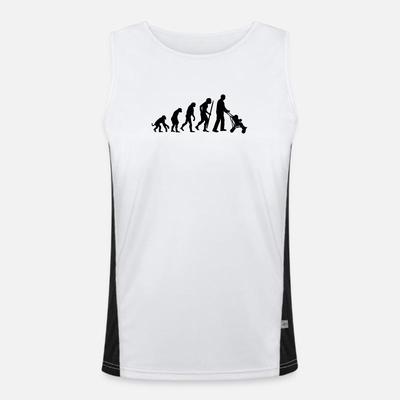 Evolution de la paternité du (grand) - Débardeur respirant contrasté Homme  - blanc/noir