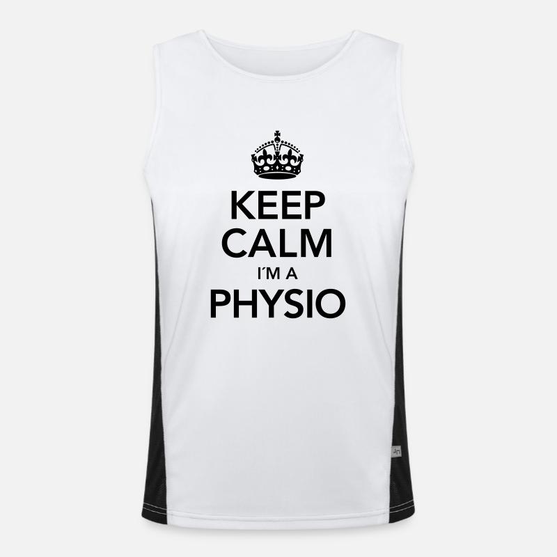 Keep Calm I´m A Physio Débardeur respirant contrasté Homme 
