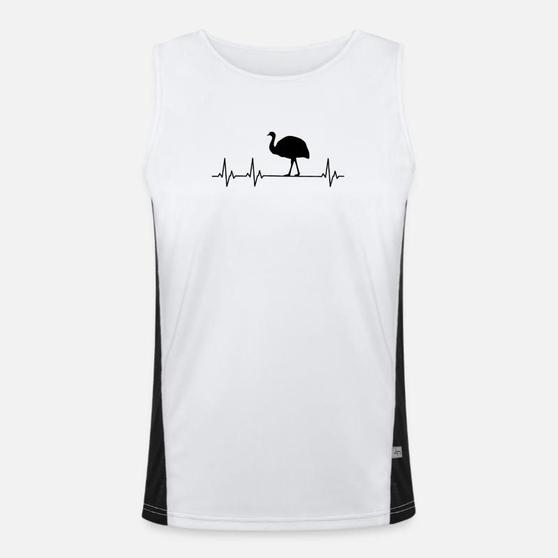 Nandu, Straußenkopf, Emu, Strauß Funktionelles Kontrast-Tank Top für Männer 