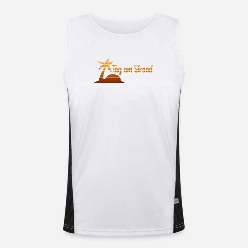 Tag am Strand Funktionelles Kontrast-Tank Top für Männer 