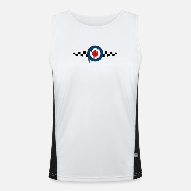 Mod Target ska-skjorter Funksjonell kontrast-singlet for menn 
