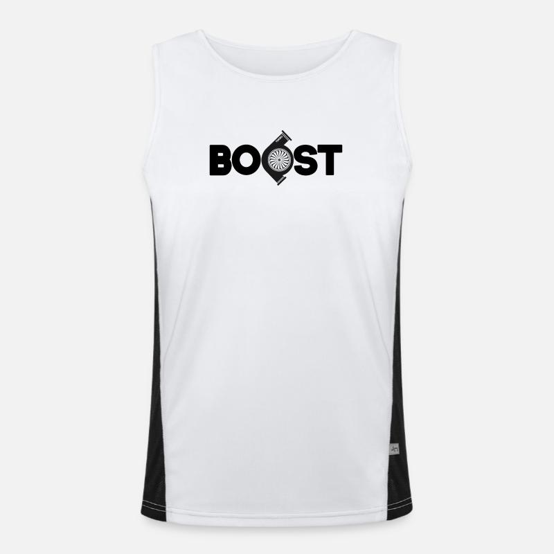 Boost - Conception de turbocompresseur de voiture de course Débardeur respirant contrasté Homme 