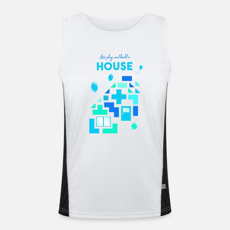 Blocs de construction Briques de construction Jouer Débardeur respirant contrasté Homme 