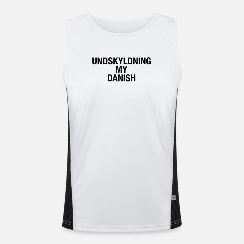 SORRY MY DANISH Funktionelles Kontrast-Tank Top für Männer 
