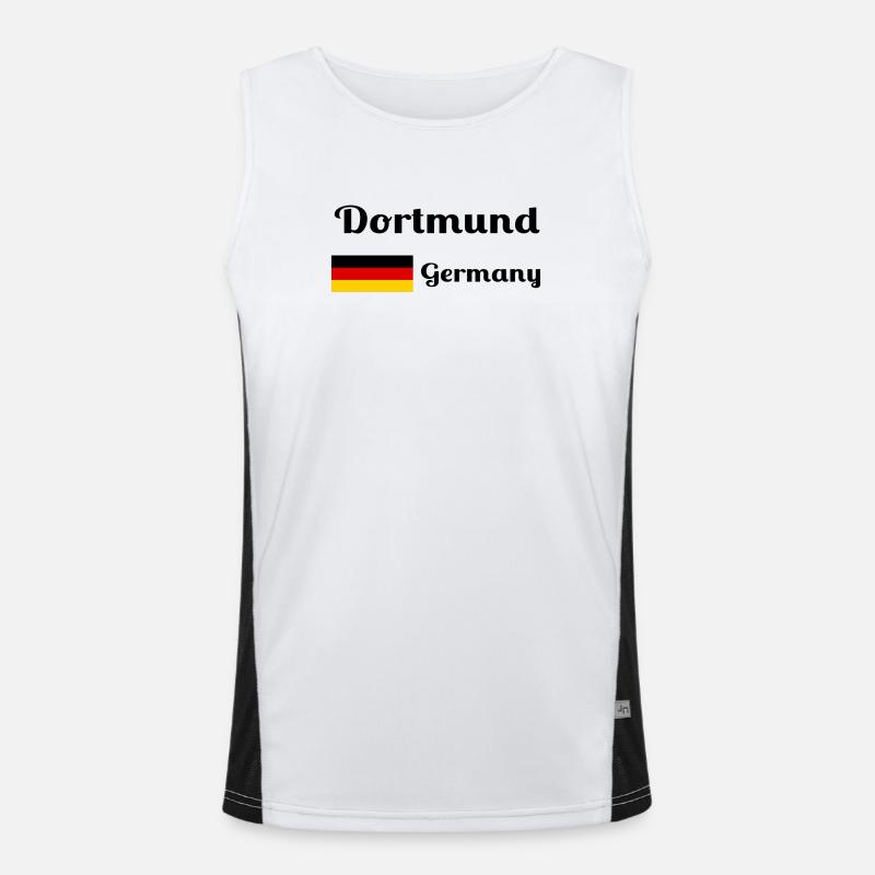 Dortmund Germany- Stylish prints Men's Functional Contrast Tank Top 