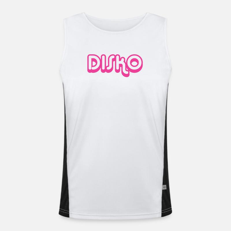 DISKO Nicki Funktionelles Kontrast-Tank Top für Männer 