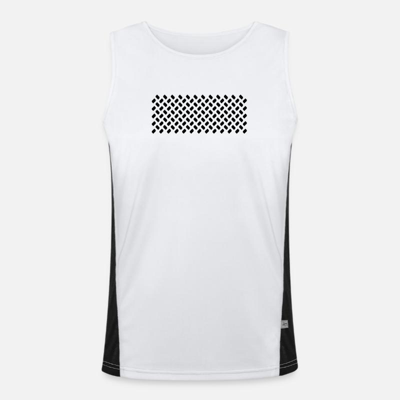 Samples from modules in repeat - Men's Functional Contrast Tank Top  - white/black