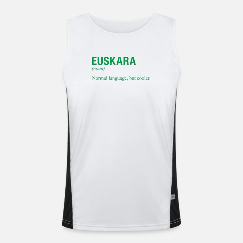 Basque language Men's Functional Contrast Tank Top 
