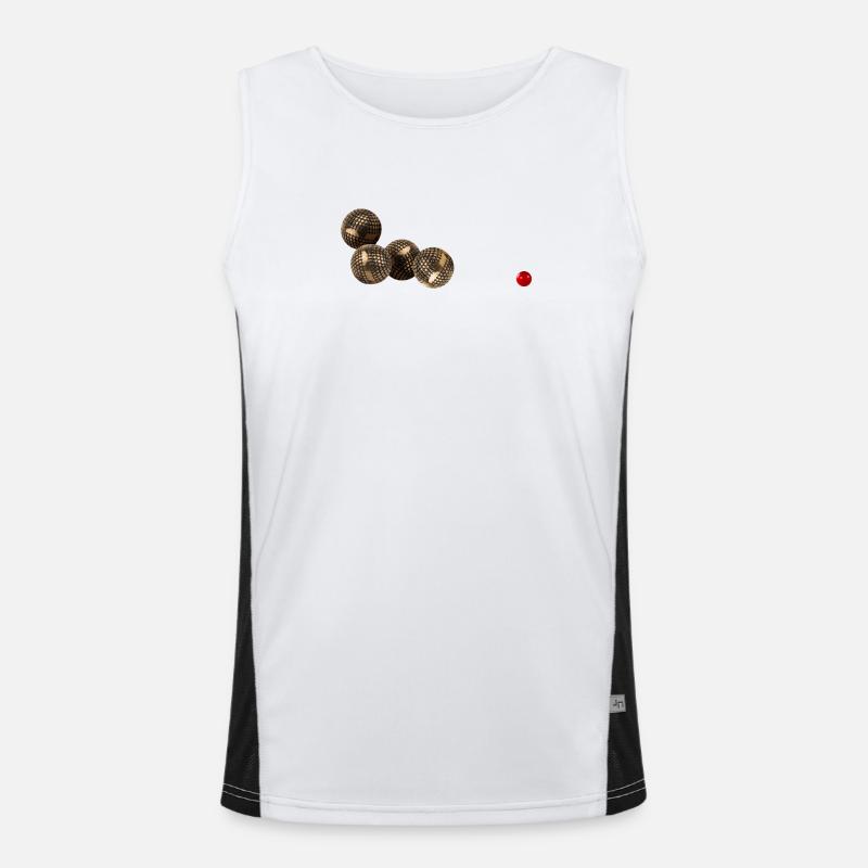 Petanque ball game Men's Functional Contrast Tank Top 