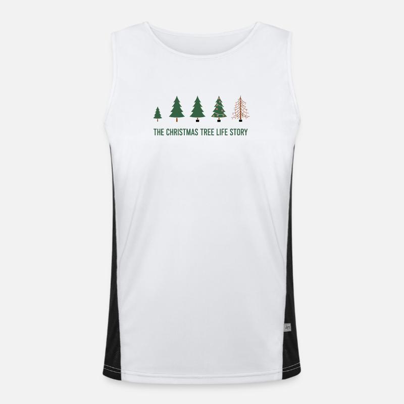 Évolution de l’arbre de Noël - Conception amusante de Noël Débardeur respirant contrasté Homme 