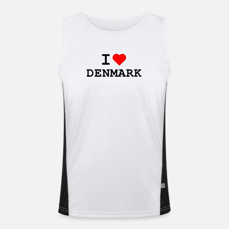 J’aime le Danemark - Dänemark Débardeur respirant contrasté Homme 