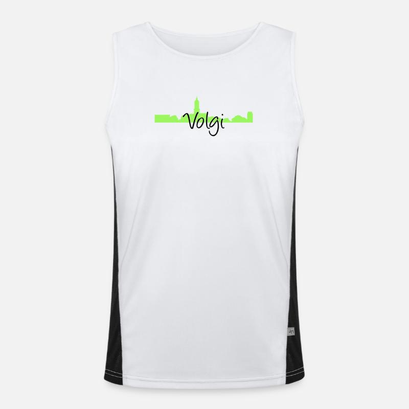 Volkach | Volgi | Main loop - Men's Functional Contrast Tank Top  - white/black